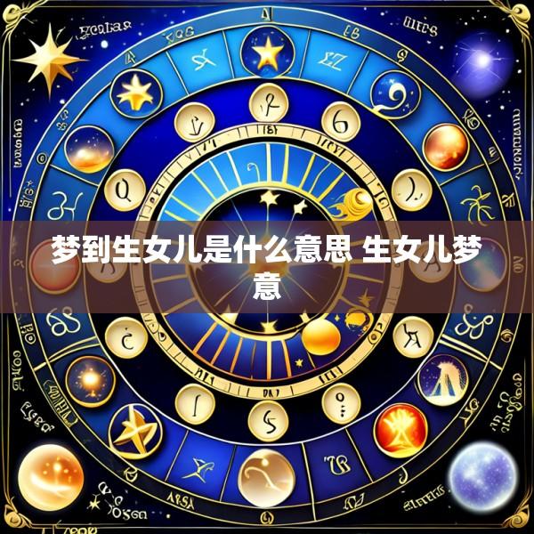 梦到生女儿是什么意思 生女儿梦意