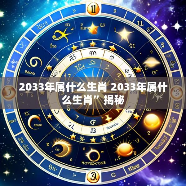 2033年属什么生肖 2033年属什么生肖”揭秘