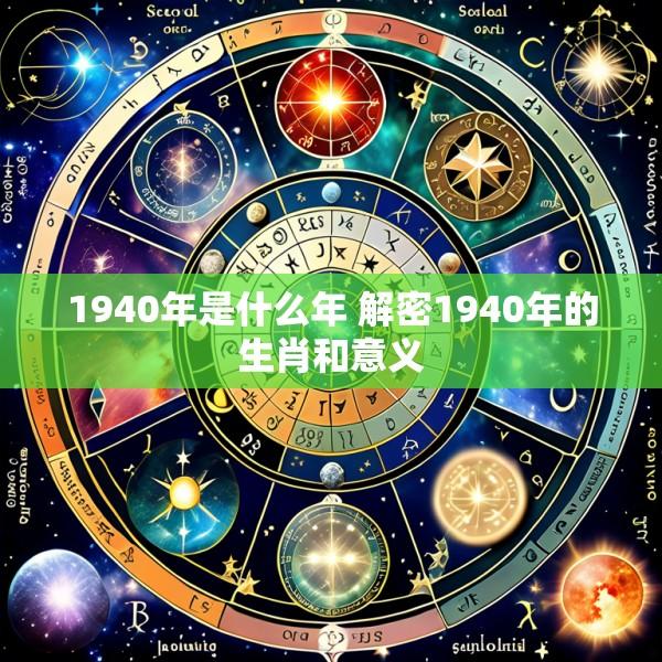 1940年是什么年 解密1940年的生肖和意义