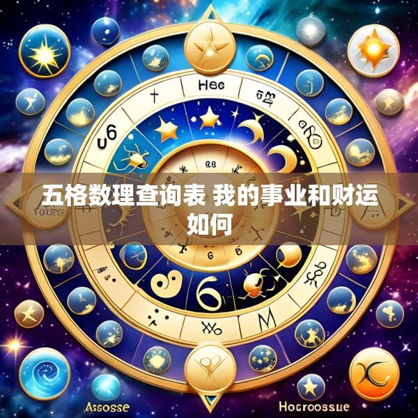五格数理查询表 我的事业和财运如何