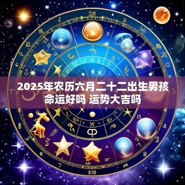 2025年农历六月二十二出生男孩命运好吗 运势大吉吗