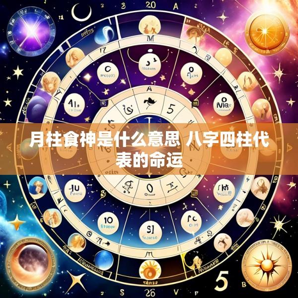 月柱食神是什么意思 八字四柱代表的命运