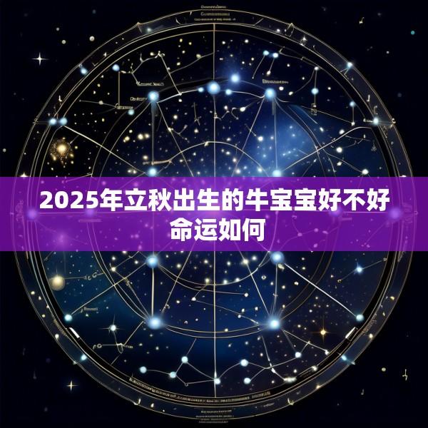2025年立秋出生的牛宝宝好不好 命运如何