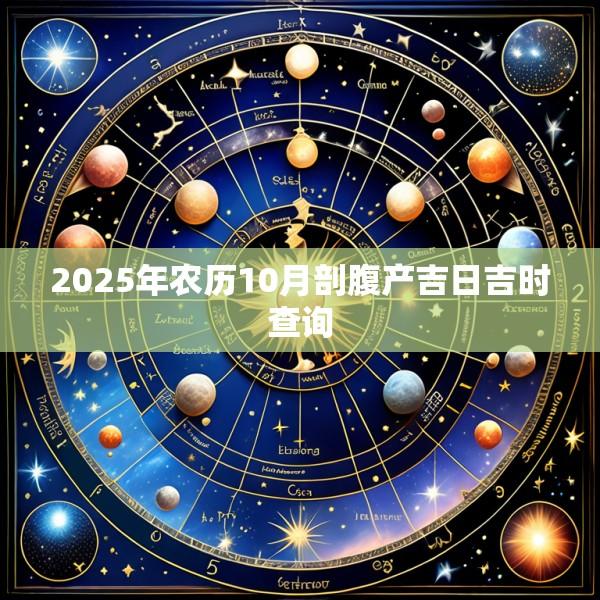 2025年农历10月剖腹产吉日吉时查询