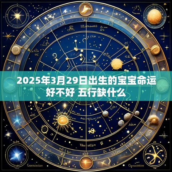 2025年3月29日出生的宝宝命运好不好 五行缺什么