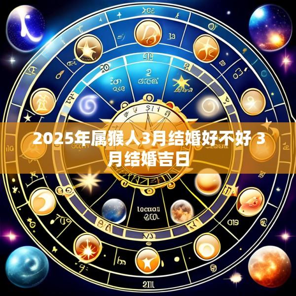 2025年属猴人3月结婚好不好 3月结婚吉日
