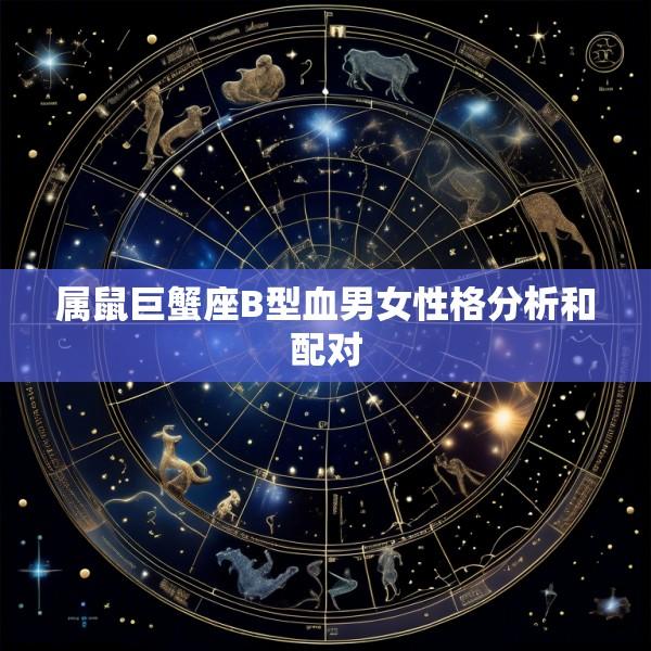 属鼠巨蟹座B型血男女性格分析和配对
