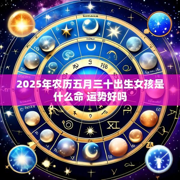 2025年农历五月三十出生女孩是什么命 运势好吗