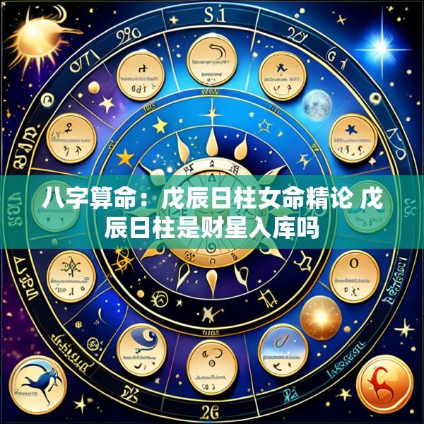 八字算命：戊辰日柱女命精论 戊辰日柱是财星入库吗