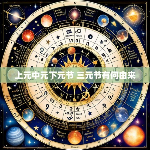 上元中元下元节 三元节有何由来