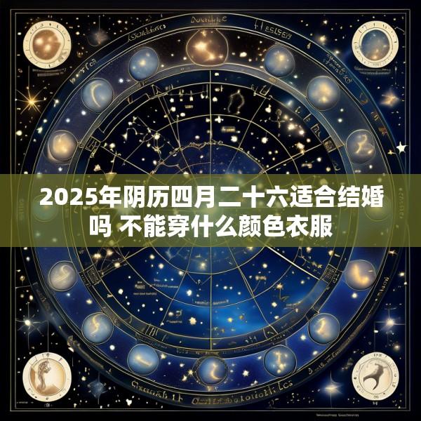 2025年阴历四月二十六适合结婚吗 不能穿什么颜色衣服