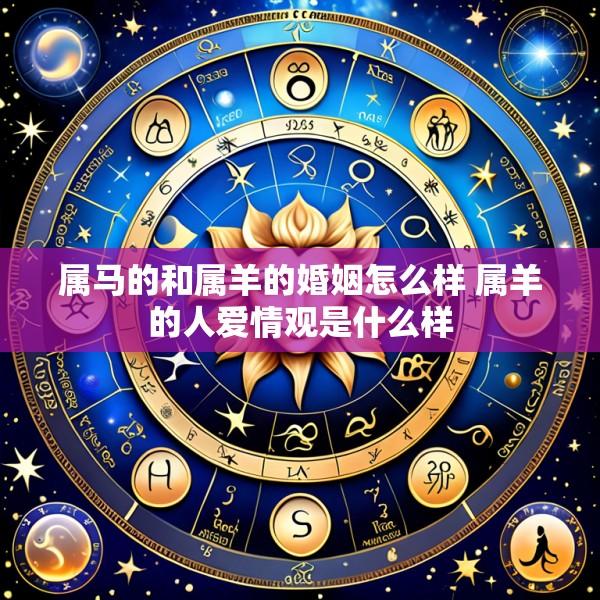 属马的和属羊的婚姻怎么样 属羊的人爱情观是什么样