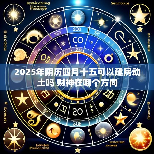 2025年阴历四月十五可以建房动土吗 财神在哪个方向