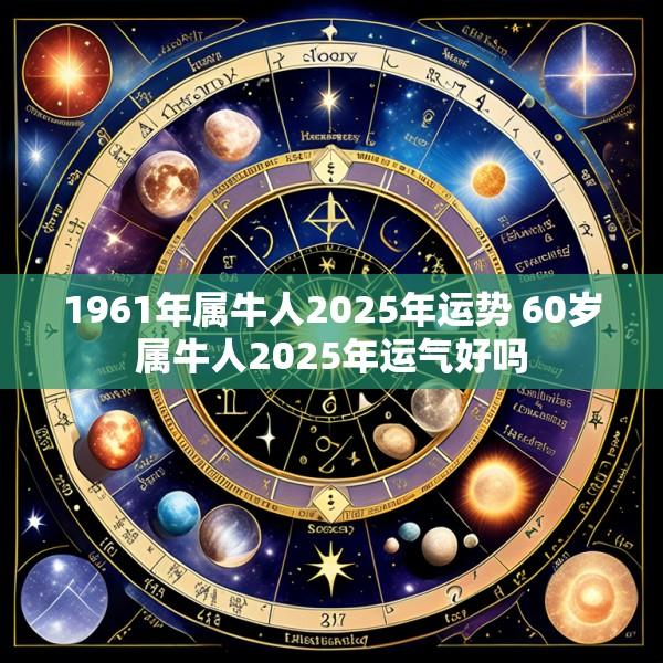 1961年属牛人2025年运势 60岁属牛人2025年运气好吗