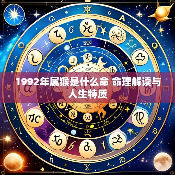 1992年属猴是什么命 命理解读与人生特质