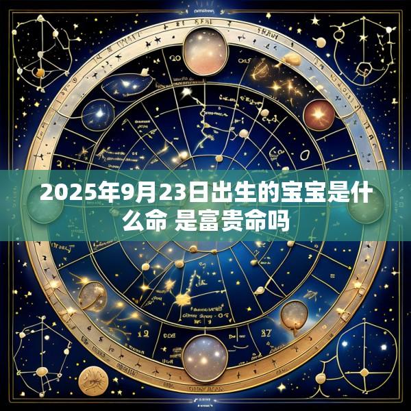 2025年9月23日出生的宝宝是什么命 是富贵命吗