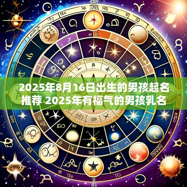 2025年8月16日出生的男孩起名推荐 2025年有福气的男孩乳名