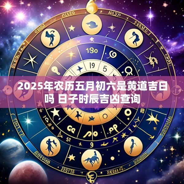 2025年农历五月初六是黄道吉日吗 日子时辰吉凶查询