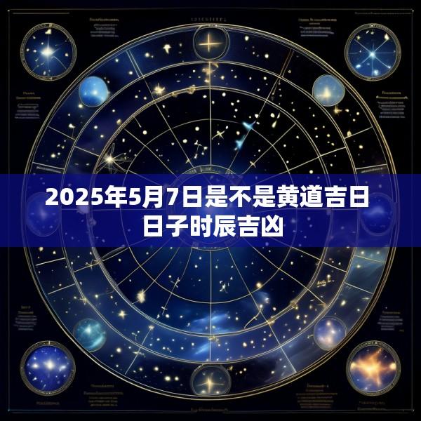 2025年5月7日是不是黄道吉日 日子时辰吉凶