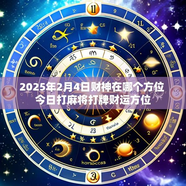 2025年2月4日财神在哪个方位 今日打麻将打牌财运方位