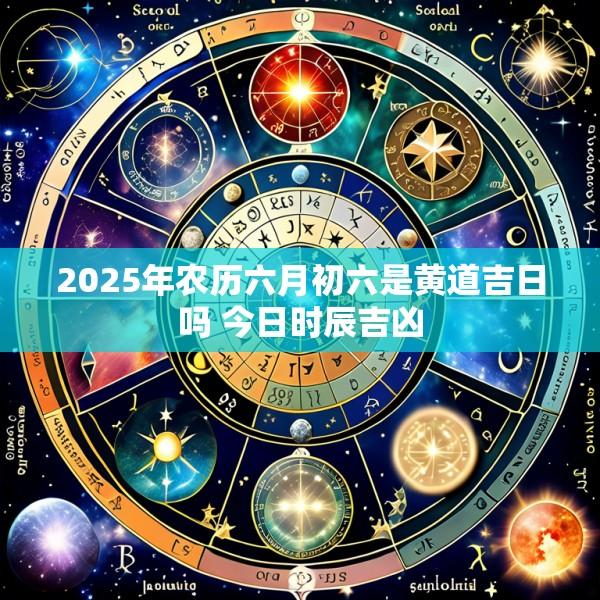 2025年农历六月初六是黄道吉日吗 今日时辰吉凶