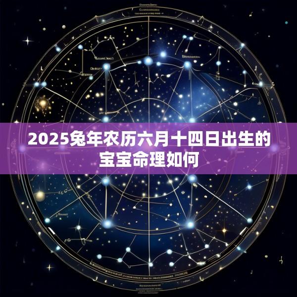 2025兔年农历六月十四日出生的宝宝命理如何