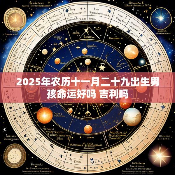 2025年农历十一月二十九出生男孩命运好吗 吉利吗