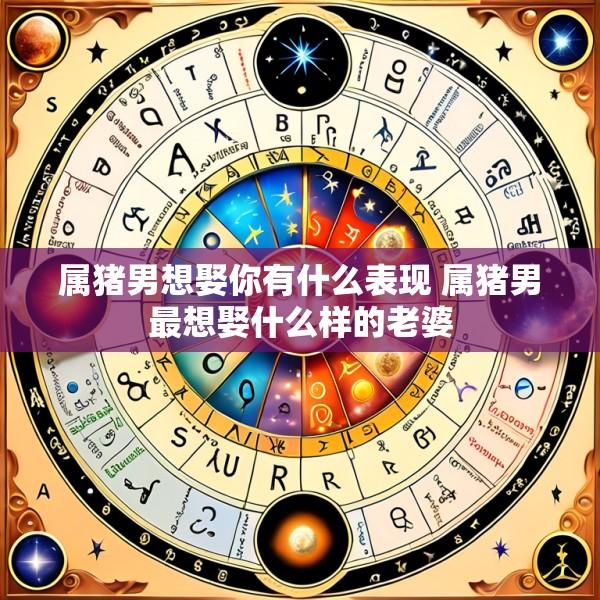 属猪男想娶你有什么表现 属猪男最想娶什么样的老婆