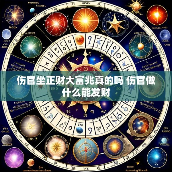 伤官坐正财大富兆真的吗 伤官做什么能发财