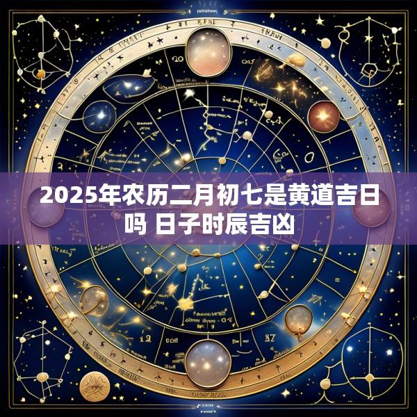 2025年农历二月初七是黄道吉日吗 日子时辰吉凶