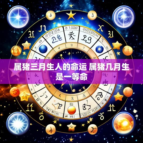 属猪三月生人的命运 属猪几月生是一等命