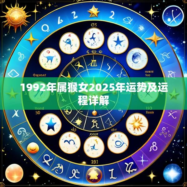 1992年属猴女2025年运势及运程详解