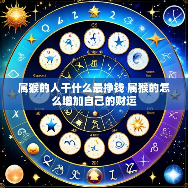 属猴的人干什么最挣钱 属猴的怎么增加自己的财运