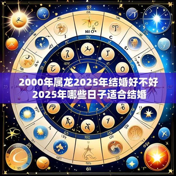 2000年属龙2025年结婚好不好 2025年哪些日子适合结婚