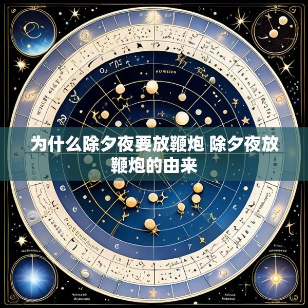 为什么除夕夜要放鞭炮 除夕夜放鞭炮的由来