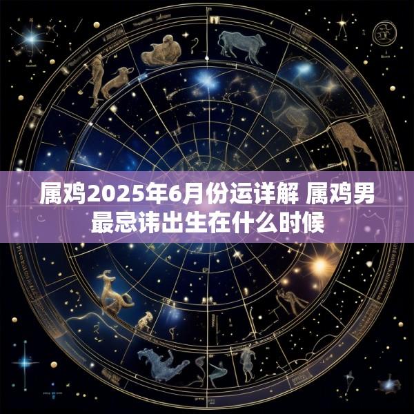 属鸡2025年6月份运详解 属鸡男最忌讳出生在什么时候