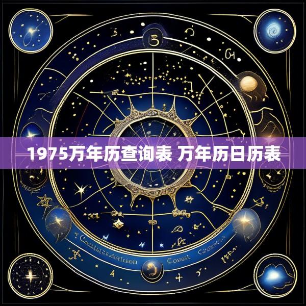 1975万年历查询表 万年历日历表