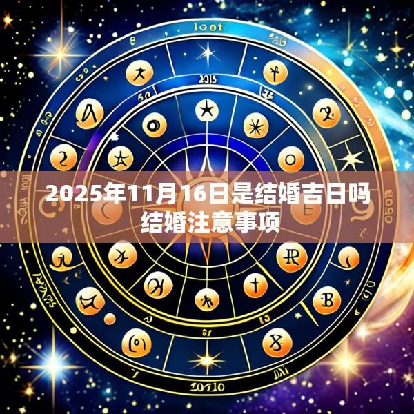 2025年11月16日是结婚吉日吗 结婚注意事项