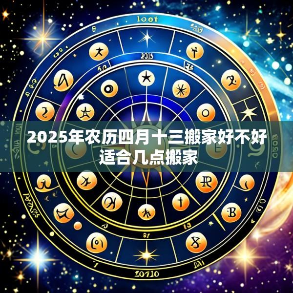 2025年农历四月十三搬家好不好 适合几点搬家