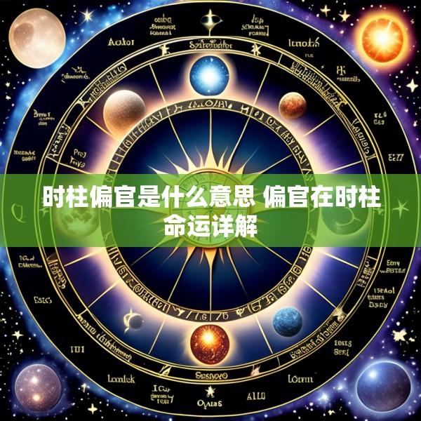 时柱偏官是什么意思 偏官在时柱命运详解
