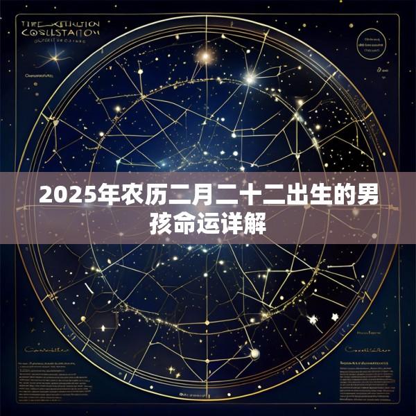 2025年农历二月二十二出生的男孩命运详解