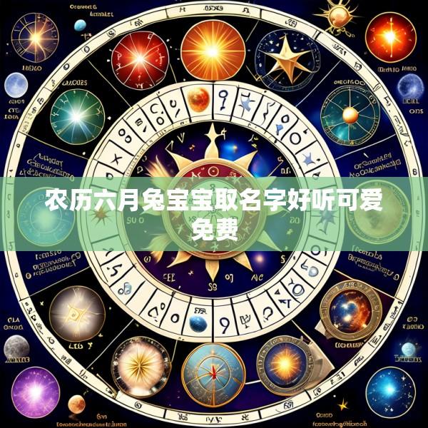 农历六月兔宝宝取名字好听可爱免费