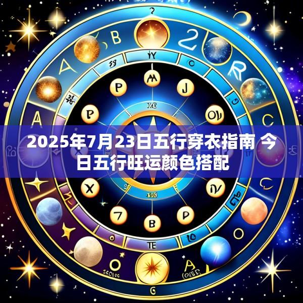 2025年7月23日五行穿衣指南 今日五行旺运颜色搭配
