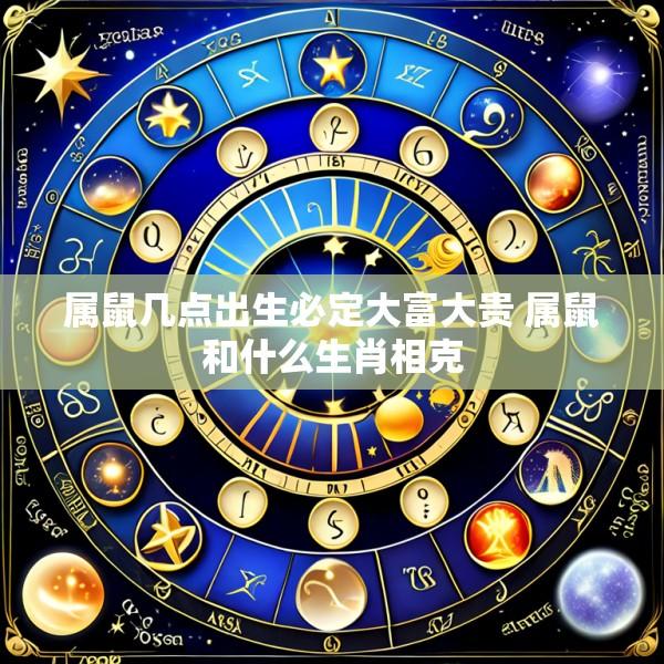 属鼠几点出生必定大富大贵 属鼠和什么生肖相克