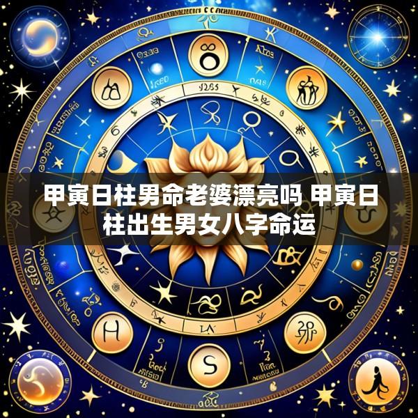 甲寅日柱男命老婆漂亮吗 甲寅日柱出生男女八字命运