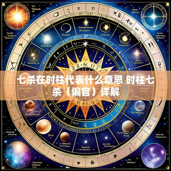 七杀在时柱代表什么意思 时柱七杀（偏官）详解