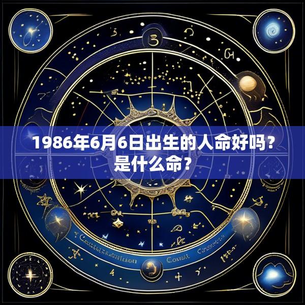 1986年6月6日出生的人命好吗？是什么命？