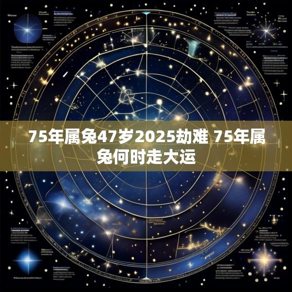 75年属兔47岁2025劫难 75年属兔何时走大运