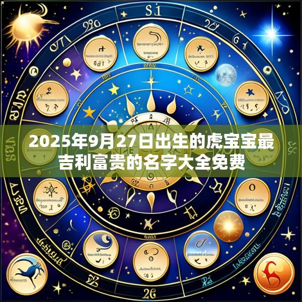 2025年9月27日出生的虎宝宝最吉利富贵的名字大全免费
