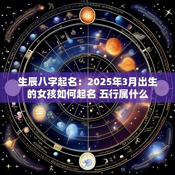 生辰八字起名：2025年3月出生的女孩如何起名 五行属什么